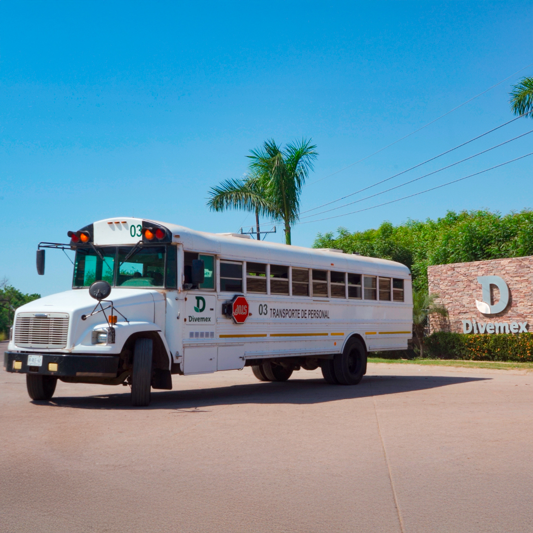 camión divemex en la entrada